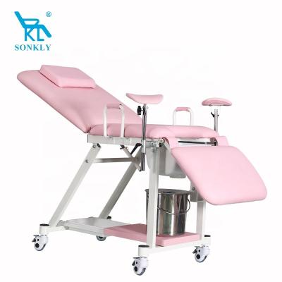 China Sonkly brand medical clinics examination beds obstetric delivery soft and comfortable gynecological beds for sale