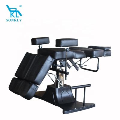 China Beautiful appearance sonkly brand beauty spa salon beauty brand cosmetic professional hydraulic chair black tattoo bed for sale