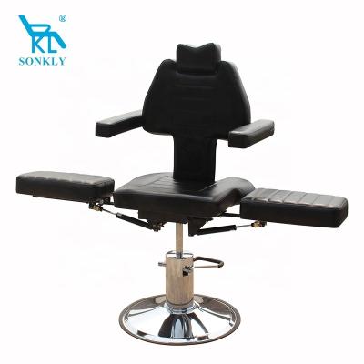 China Beautiful appearance sonkly brand made in china multifunctional adjustable black tattoo bed lift work chair tattoo arm adjustment for sale