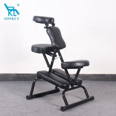 China Beautiful Appearance sonkly brand Pvc Portable Folding Massage Chair Adjustable Face Cradle Portable Acupuncture Tattoo Chair for sale