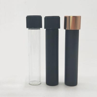 China CBD Child Proof Bottles Cosmetic Packaging Glass Glass Tubes With Child Resistant Black Cap for sale