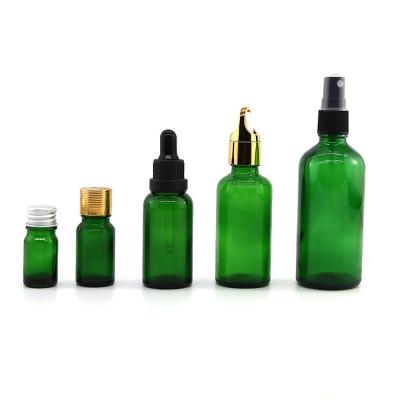 China Wholesale 5ml 10ml 15ml 20ml 30ml 50ml 100ml Printing Perfect Essential Oil Glass Amber Blue Green Bottle With Dropper Pump Spray Screw Cover for sale