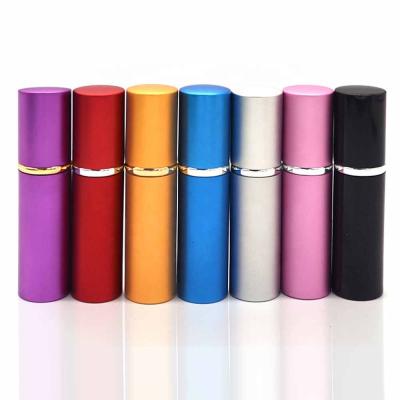 China Brand Cosmetic High Quality Refillable Decorative Luxury Aluminum Sample Pocket Travel Designer Custom Empty Round Perfume for sale