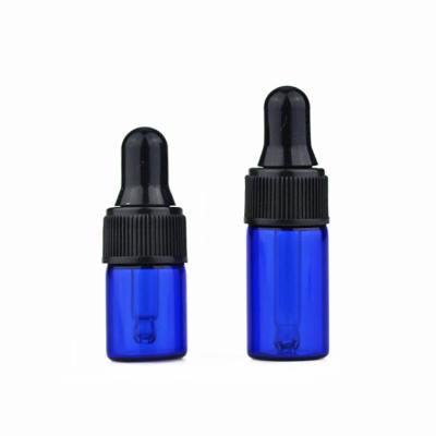 China Personal Care 1ml 2ml 3ml 5ml10ml Mini Personal Care Essential Oil Sample Vial Amber Blue Glass Dropper Bottles for sale