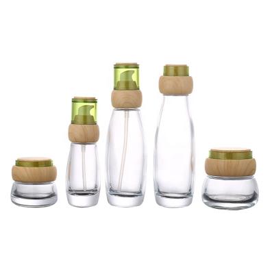 China Personal Care Empty Cosmetic Pump Lotion Bottle Glass Skin Care Packaging For Sale for sale