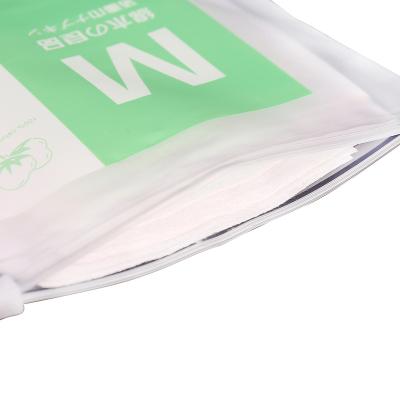 China Wardrobe Creatrust Custom Design Storage Poly Plastic Silk Garment Frosted Plain Cloth Logo Pvc Clear Zipper Bag for sale