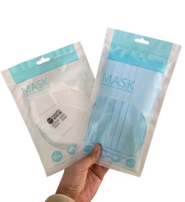 China Disposable Mask Packaging Bag Plastic Zipper Lock Bag Mask Plastic Bag Can Be Customized for sale