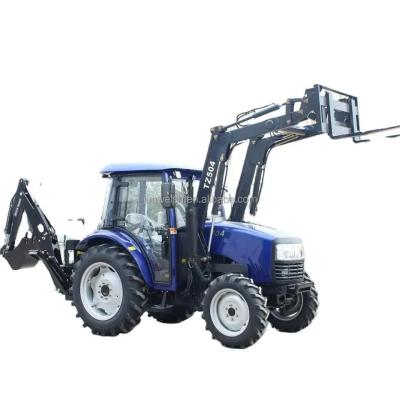 China MAP 4*4 Wheel Drive 50 HP Tractor with Front End Loader and Backhoe Loader Lawn Mower for sale