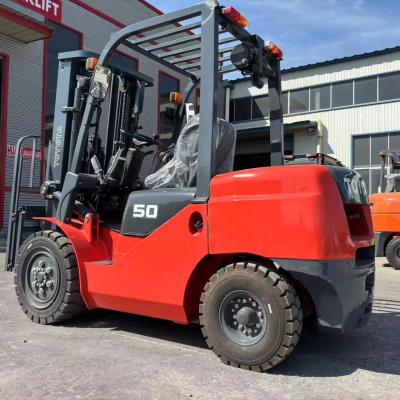 China 5 ton Diesel Forklift Truck with Japan ISUZU Engine Fork Positioner Side Shifter Euro5/EPA for sale