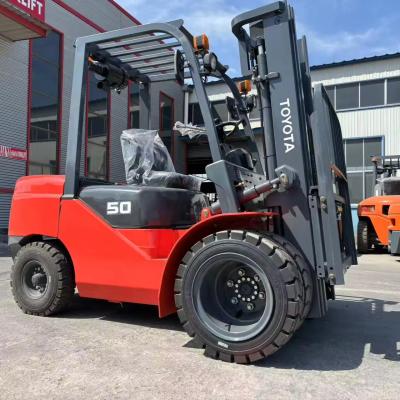 China 5 Ton Diesel Forklift Truck with Japanese ISUZU Engine Fork Positioner and Side Shifter for sale