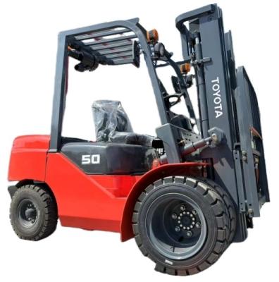 China Powerful 5 Ton Diesel Forklift Truck with Japan ISUZU Engine and Fork Positioner for sale