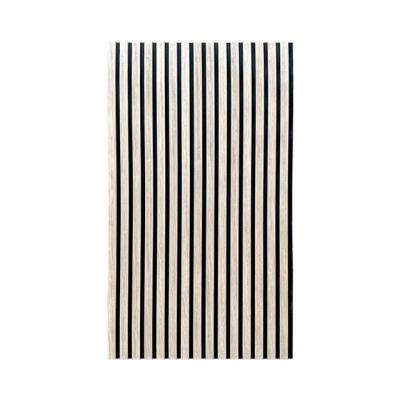 China Modern High Density Wall MDF Sound Polyester Polyester Slat Wood Decorate Sound Barriers Walls Panel In Rooms for sale