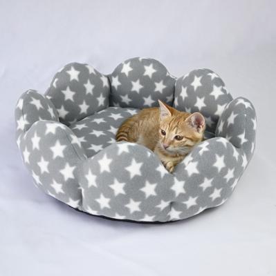 China Cute Breathable Plush Nest Around Washable Cat Cuddle Cave Pet Bed Calming Bed Sleeping Cat Donut Pet Dog Bed for sale