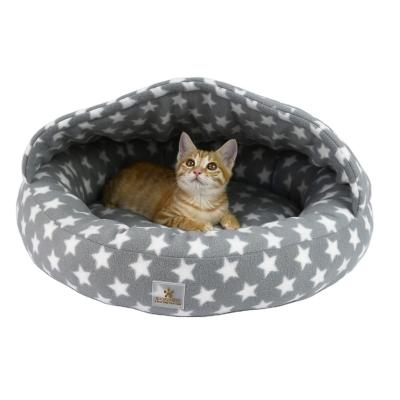 China Soothing Thick Nest Cat House Burrowing Cave Hooded Cat Bed Pet Beds Plush Breathable Round Kennel Dog Bedding for sale