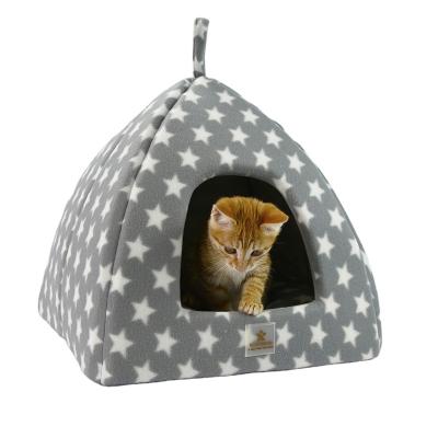 China Designer Soft Cotton Warm Foldable Portable Cat Dog Nest Breathable Sleeping Pet Beds for sale