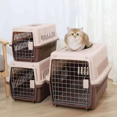 China Pet Air Covered Wagon Cat Cage Portable Cat Space Cabin Dog Size Stored Checked Air Box for sale