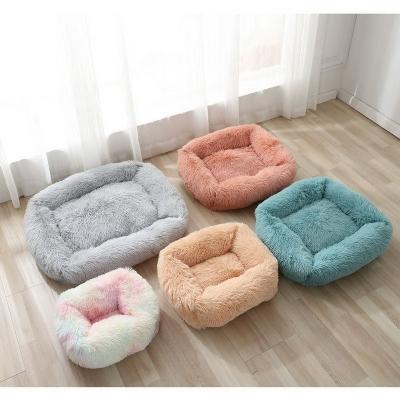 China Breathable Pet Sleeping Nest Large Plush Square Medium And Small Cat Dog Nest Bed for sale