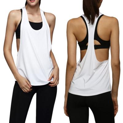 China Antibacterial Top Female Sleeveless Singlet Vest Woman Tank Top Sports Training Clothes Cultivate Top Yoga Gym Fitness Sport For Women for sale