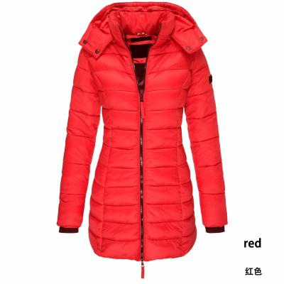 China New winter women's long slim body breathable women's cotton-padded jacket leisure warm down cotton-padded jacket for sale