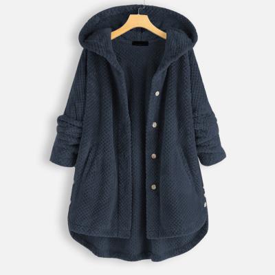 China Winter Women's Winter Anti-wrinkle Hooded Warm Fashion Double-sided Cotton Hooded Stylish Plus Size Fleece Coat for sale