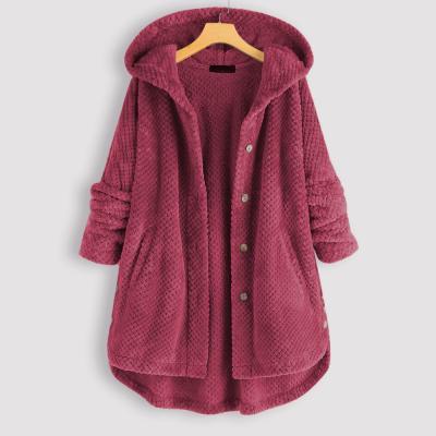 China New Cashmere Winter Women's Anti-Wrinkle Hoodie Warm Fashion Double-sided Cotton Hooded Stylish Plus Size Coat for sale