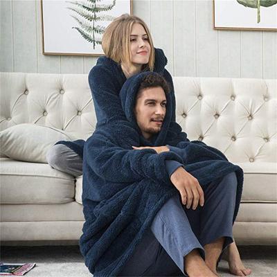 China Anti-wrinkle new comfortable and loose fall and winter velvet double-sided hoodie with thick covers can be worn couple home clothes for sale