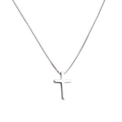 China 925 sterling silver simple female collarbone cross female collarbone chain INS niche sense design necklace FASHIONABLE cold wind for sale