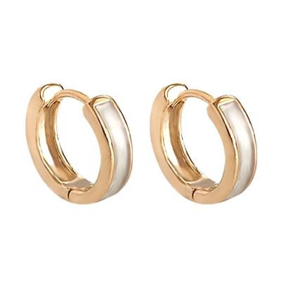 China Cute Gold Plated Delicate Luxury Huggie Earrings for sale