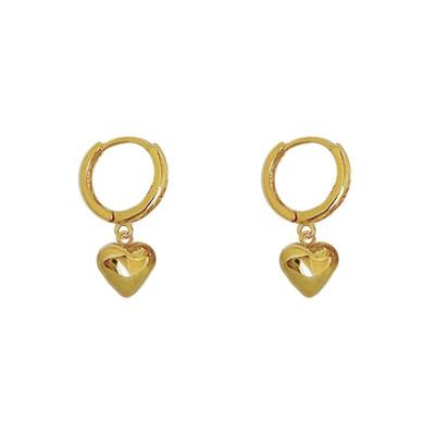 China Cute French Style Plated Retro Cute Heart Pending Elegant Earrings For Women Jewelry 2022 for sale