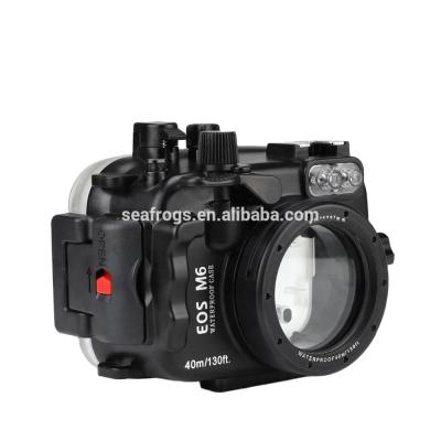 China Seafrog 40m /130ft Integrated Leakage Alarm System Housing Dustproof Shockproof Waterproof Diving Case for Canon EOS M6 with 15-45mm/18-55mm Lens. for sale