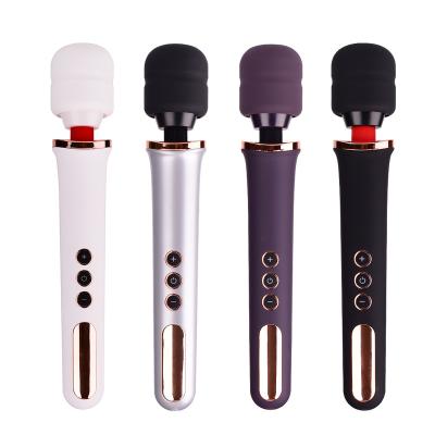 China Silica Gel+ABS Magic Wand Personal Massager for Women Wireless USB Charging 8 Speeds and 20 Modes Suitable for Neck Back Leg and Other Relaxation for sale