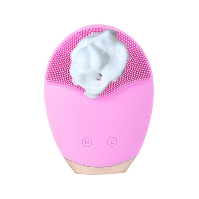 China DEEP CLEANSING CE,ROHS,FCC,2020 CNAS Certificate Skin Care Face Massager Sonic Silicone Facial Cleansing Brush Automatic Foaming for sale