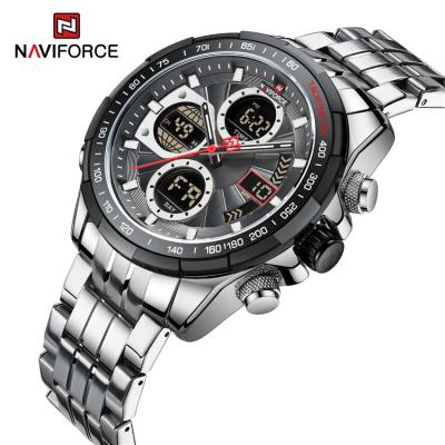 China Latest Date NAVIFORCE 9197S SBGY Automatic Watches Fashion Stainless Steel Men Wristwatches Analog-Digital Quartz Waterproof Relogio for sale