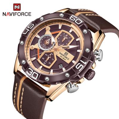 China NAVIFORCE 8018 RGCEBN Auto Date Fashion Mens Watches Luxury Quartz Sports Chronograph Waterproof Relogio Man Wristwatches for sale