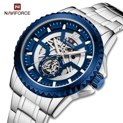 China New Date NAVIFORCE 9186 SBE Brand Sports Watches Automatic Mens Watches Luxury Chronograph Waterproof Full Steel Quartz Clock for sale