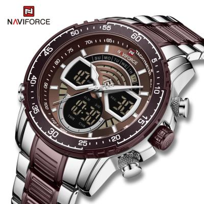 China SCE Factory Quartz Digital Big Dial Automatic Hot Selling Men's NAVIFORCE Date Watch NAVIFORCE 9189 Stainless Steel Custom Logo Reloj for sale