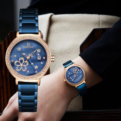 China Wholesale Hot Selling Luxury Automatic Date NAVIFORCE 5016 RGBE Watches Ladies Fashion Quartz Watches For Women for sale