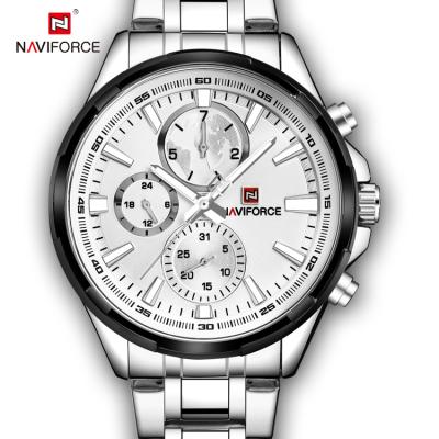 China 2020 hot sale chronograph naviforce 9089 switch relogio masculino masculino quartz men watch stainless steel bracelet for sale