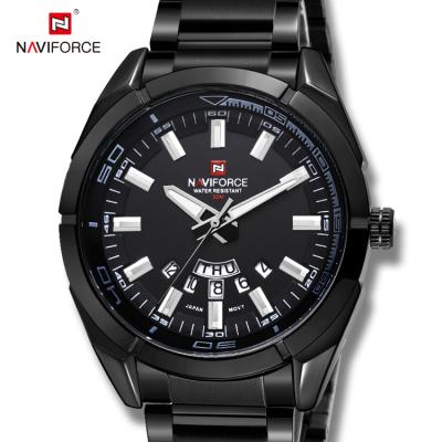 China Automatic Black Date Naviforce 9038 BB Japan Movement Stainless Steel Quartz Men's Watches for sale