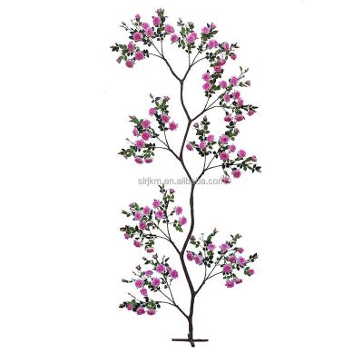 China eco-friendly & high simulation & Hot Pink Rose Wall Mural Easy Assembly Selling for Home and Christmas and Wedding Decoration Tree Artificial Plant Flower for sale