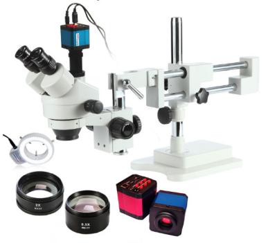 China 14 Megapixel Stereo Trinocular Electron Digital Mobile Phone Soldering Microscope for sale