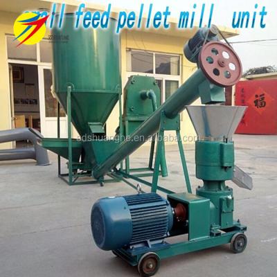 China Product Chicken Feed Pellet SKJ-250 Poultry Chicken Feed Pellet Feed Factory 300-500KG/H for sale