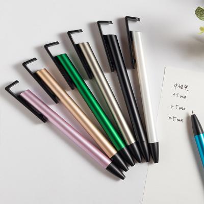 China Promotion Wholesale Metal Pen Business Custom Logo Mobile Phone Holder Ballpoint Pen for sale