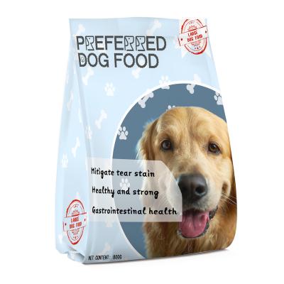 China Custom Printing Flat Bottom Pet Food Packaging Bag Eight Side Cat Dog Food Bag Sealing for sale