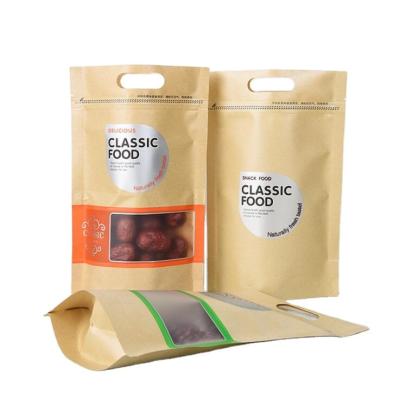 China Professional Moisture Proof Food Storage Biodegradable Ziplock Bag With Backing Paper Packaging Window Pouch for sale