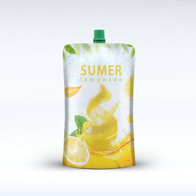 China BIODEGRADABLE aluminum foil juice beverage spout pouch/plastic spout pouch drinking water/liquid spout pouch packaging bag for sale