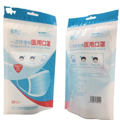 China Factory Wholesale KN95 PM2.5 Protective Face Mask Barrier Factory Surgical Medical Disposable Masks Packing Bag With Zip Lock for sale