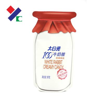 China Safe And Reliable Moisture Proof Cone Egg Heart Milk Bottle Candy Shaped Popcorn Bags for sale