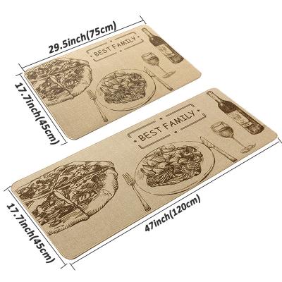 China Anti Fatigue Washable Kitchen Mats For Floor 2 Piece Comfort Position Desk Mat For Laundry Kitchen Waterproof Ergonomic Floor Mat for sale