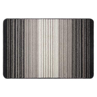 China Classic Striped Durable Washable Mats Dirt Resist Washable Mat Soft Outdoor Low-Profile Inside Entrance Mat For Indoor Entrance for sale